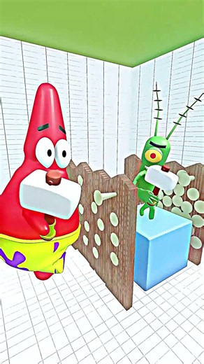 Plankton's Giant Hammer Smash! 🔨 #SpongeBob #Plankton #PatrickStar