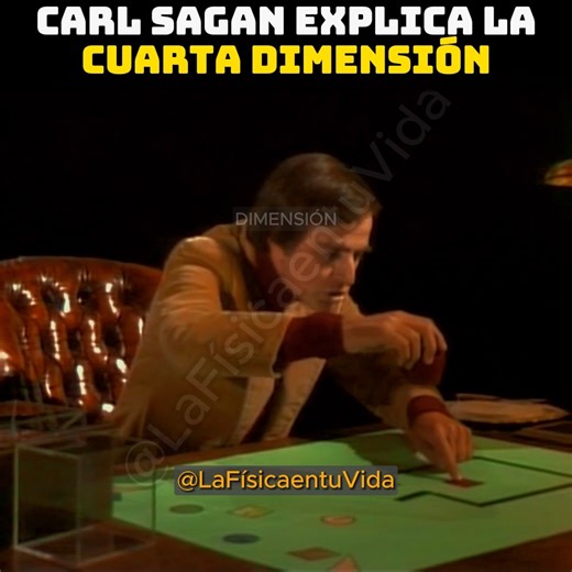 😱😱Carl Sagan Explica la Cuarta Dimensión🤯🤯#física #ciencia #fyp | La Física en tu vida