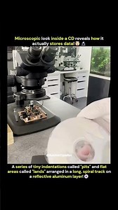💿Microscopic look inside a CD reveals how it actually stores data!🤯