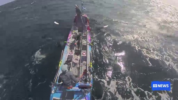 Three Scottish brothers near halfway in world record rowing attempt