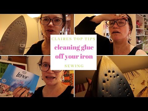 Cleaning melted fusible interfacing off your iron - This really works!! | Claires Top Tips | SEWING