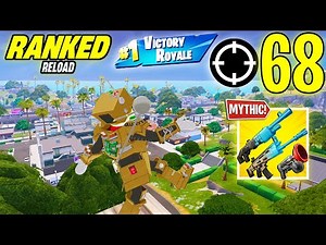 68 Elimination Solo Vs Squad "Ranked RELOAD” Gameplay Wins (NEW! Fortnite Chapter 7 PS4 Controller)