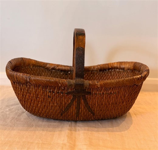 Antique Chinese Decorative Storage Basket - Etsy