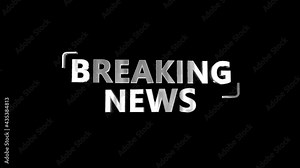 Braking News Title With Alpha Channel, It can be used as an overlay in News Graphics and videos, etc.