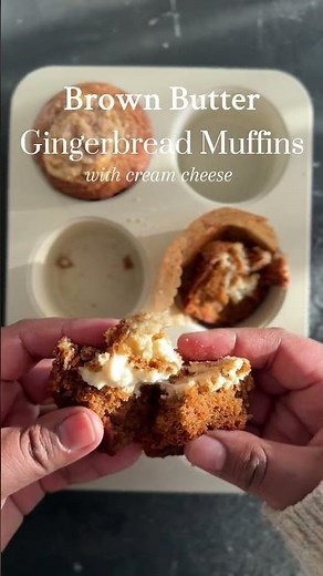 Brown Butter Gingerbread Muffins