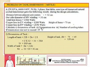 Module 3 design of transformer Tank dimensions