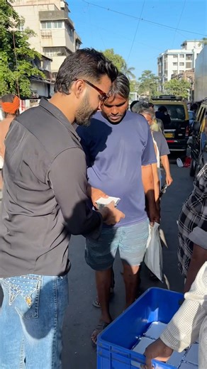 Distributing 50 food containers to needy #distribution #food