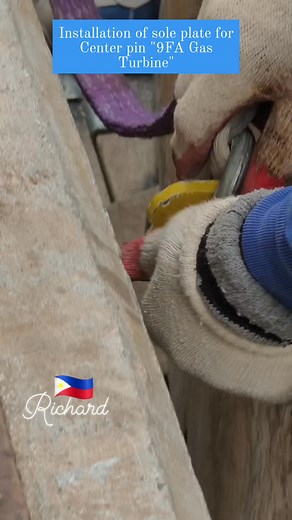 Gas Turbine 9FA sole plate installation for Center pin! #construction #site #safetyfirst #gasturbine | Richard Villanueva