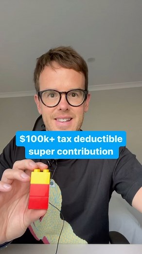 It’s possible to create a $100k tax deductible super contribution #super #retirement #tax #investing #money | James Wrigley
