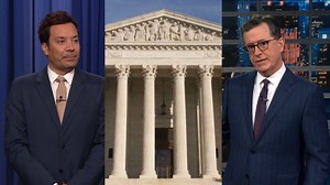Late night hosts compare SCOTUS draft opinion to dystopian series