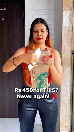 Samrin Khan on Instagram: "I ordered a Java Chip Frappuccino from @starbucksindia and honestly it was such a letdown. I was super excited, even did the whole ASMR thing while unboxing, only to realize the taste wasn’t that good like how it used to be.. Whipped cream on top was already melted which made it worse. Overall coffee flavor wasn’t up to the mark and I didn’t like the new orange packaging either, it doesn’t look aesthetic at all. Overall it’s a no for me. There are way better coffee bra