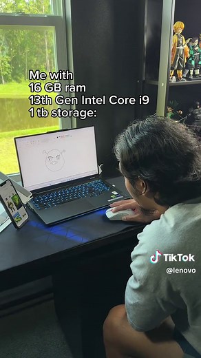 Drawing a Shrek Ogre On a Lenovo Laptop | Moon Adventure