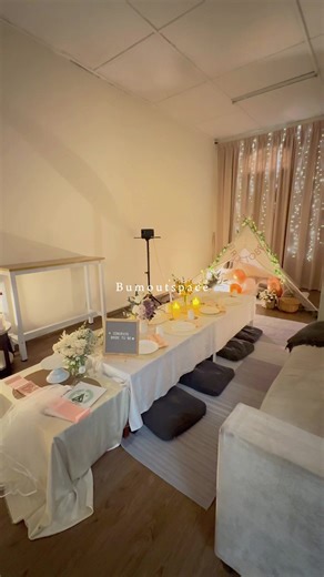 Bridal Shower Setup at Bumoutspace Room