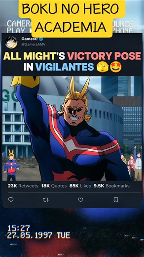 ALL MIGHT’s VICTORY POSE in VIGILANTES 🫣🤩 | #myheroacademia #edit #mha #amv #anime
