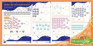 Under the Sea Subtraction Activities (Ages 6 - 7)