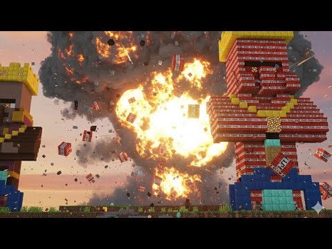 Crazy tnt Experiment in Minecraft #minecraft #viral #tnt