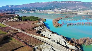 Drone Flight Over Spanish Zaragoza's Historic Beauty