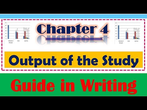Thesis Writing Chapter 4 Output of the Study
