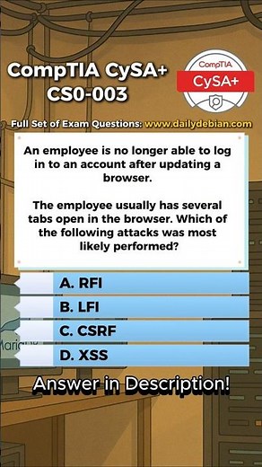 CompTIA CySA+ (CS0-003) Exam-Style Practice Question 2026