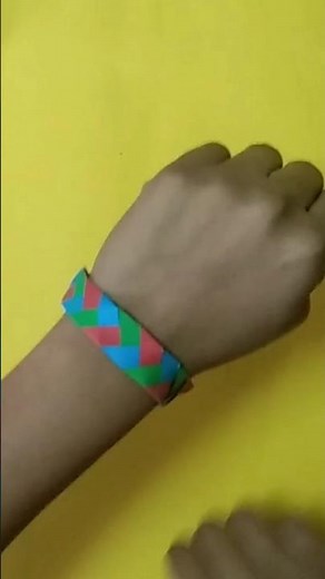 Paper stretchable bracelet easy -DIY #origamicraft #bracelet #bracelets #paperart #origamicraft