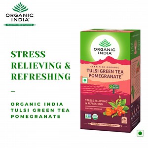 With ORGANIC INDIA Tulsi Green Tea Pomegranate, treat your tastebuds to the bright burst of berry and pomegranate, infused with green tea, tempered with the elegance of citrus and the spice of Tulsi. Shop now: https://bit.ly/3xMF5oP #ORGANICINDIA #HealthyConsciousLiving #Immunity #Organic #Natural #Healthy #Fitness #Diet #Lifestyle #OrganicCertified #Sustainable #EcoConscious #EnvironmentFriendly #GreenLiving #OrganicLiving #GoOrganic #TrueWellness #HolisticHealth #Ayurveda #Ayurvedic #Wellness 