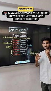 NEET 2027 | 📚 Taxonomic Categories You Must Know Before NEET #sachinsirphysics