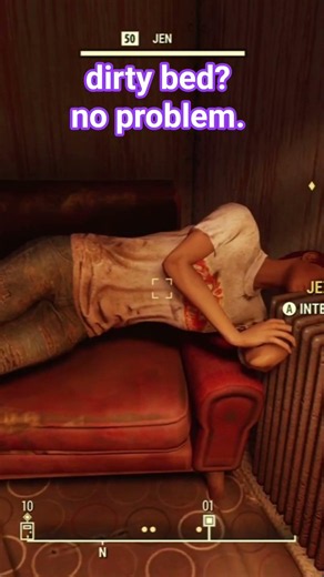 Fallout 76. dirty bed? no problem. #fallout76