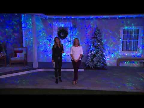 Set of 2 Indoor Outdoor Kaleidoscope LED Lightshow Projectors with Stacey Stauffer