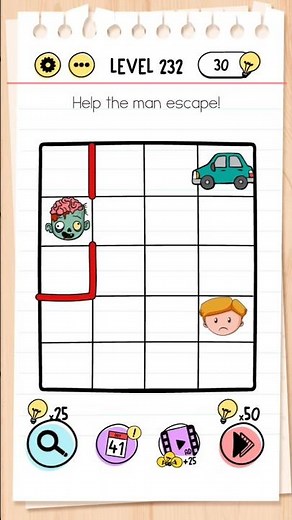 Brain Test Tricky Puzzles | Level 232 | Help the man escape! #braintestsolution #level232