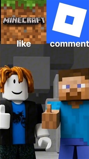 Minecraft vs roblox #minecraft #roblox #viral #1million #10million