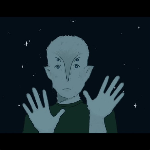 I may be a little late to the trend but have this anyways!! Featuring my oc Inigo that’s actually an alien in disguise (´∀`) #art #oc #ocart #artist #space #alien #animation