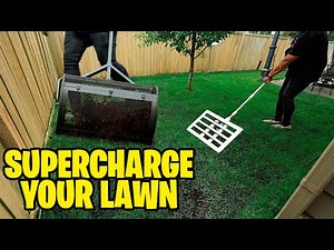 Compost your lawn! It's hungry! My method to push the compost down to help amend the soil 😊🤙🏾