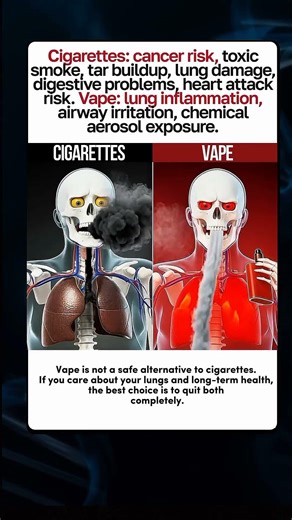 Cigarettes VS Vape | What Happens Inside Your Body #facts #health#food