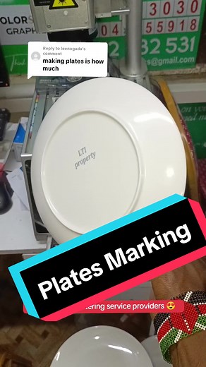 Plates Marking for Catering Service Providers in Nairobi Kenya