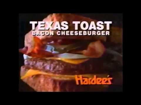 Hardee's Texas Toast Bacon Cheeseburger Commercial 90's