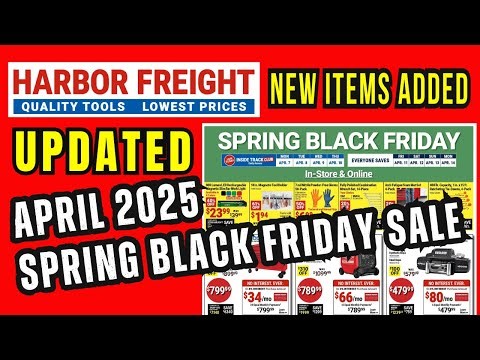 Harbor Freight Spring Black Friday Sale 2025 UPDATED Flyer LOTS of New Items added
