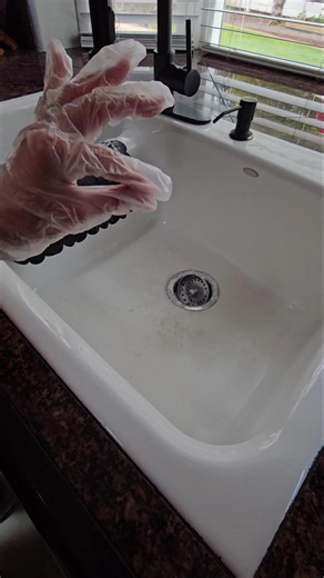 White Sink Fix 🫧 (Deep Clean Transformation) #satisfying #trending #kitchen #shorts #sink #viral