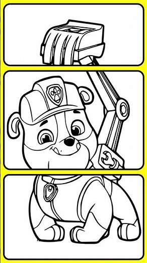 🎨 Paw Patrol Drawing Rubble 🐶 Drawing Paw Patrol Characters 🎨