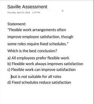 Master Saville Assessment Questions | Previous Paper Solutions & Solution Approach#SavilleAssessment