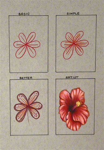 How to Draw Hibiscus: 4 Different Levels