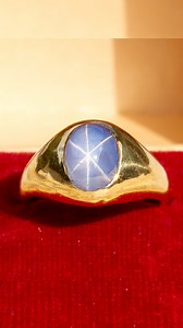 ‘Star sapphires’, what you need to know…. ✨ The star-shape, also called asterism, is a reflection effect on the tiny needle-shaped rutile inclusions dispersed in the gemstone. They are most commonly found in rubies and sapphires (and some quartz), when cut in a cabochon shape. Most star sapphires feature a 6-ray stars, but these gems can also have 4-ray, 8-ray and even 12-rayed stars! 💫 As demonstrated in the video, they are best seen in a bright single source of light (in this case, the sun). 