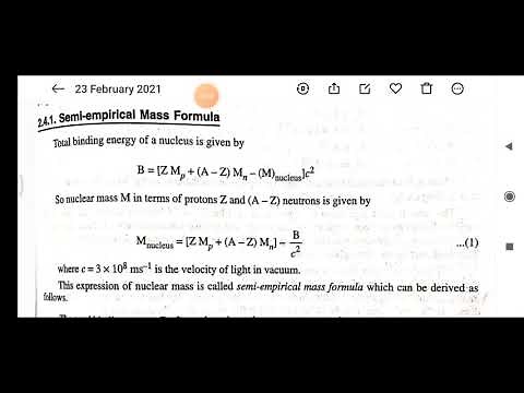 Semi-empirical mass formula