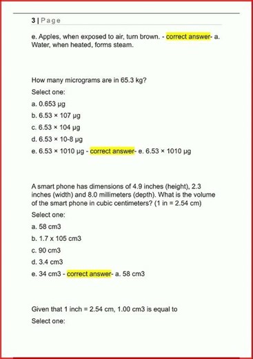 Straighterline Chemistry Final Exam Updated Actual Exam With video