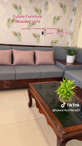 Premium quality future furniture wooden sofa 🛋️ #foryou #fypシ゚ #woodensofa #livingroom
