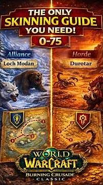 Fastest Skinning 0-75 Guide (Alliance + Horde Routes) #worldofwarcraft #tbc #wowclassic
