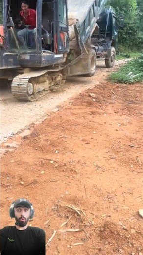 Excavator Falls While Loading on Truck || #youtubeshorts