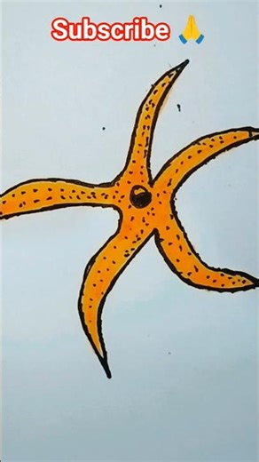 easy star fish colour drawing for kids #viral #trending #shorts #shortvideo
