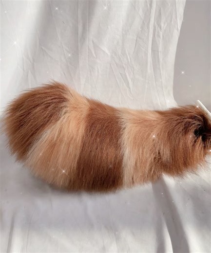Handmade Red Panda Tail Cute Brown Striped Bear Panda Tail Furry Faux Fur Fursuit Cosplay Halloween Party Costume(length Can Be Customized) - Etsy