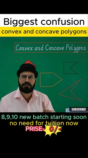 What's the Difference between Convex vs Concave Polygons #maths