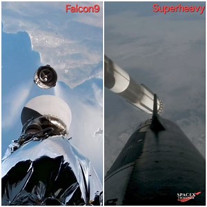 Stages separation, Falcon9 and Starship. 🚀 #SpaceX #starship 📹SpaceX | Space FrontPage